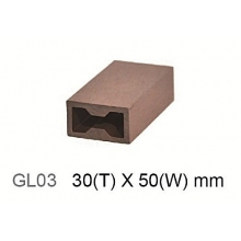 [합성목재]루버 GL03 - 50mm*30T(M당)