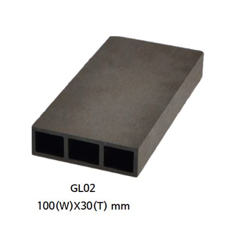 [합성목재]루버 GL02 - 100mm*30T(M당)